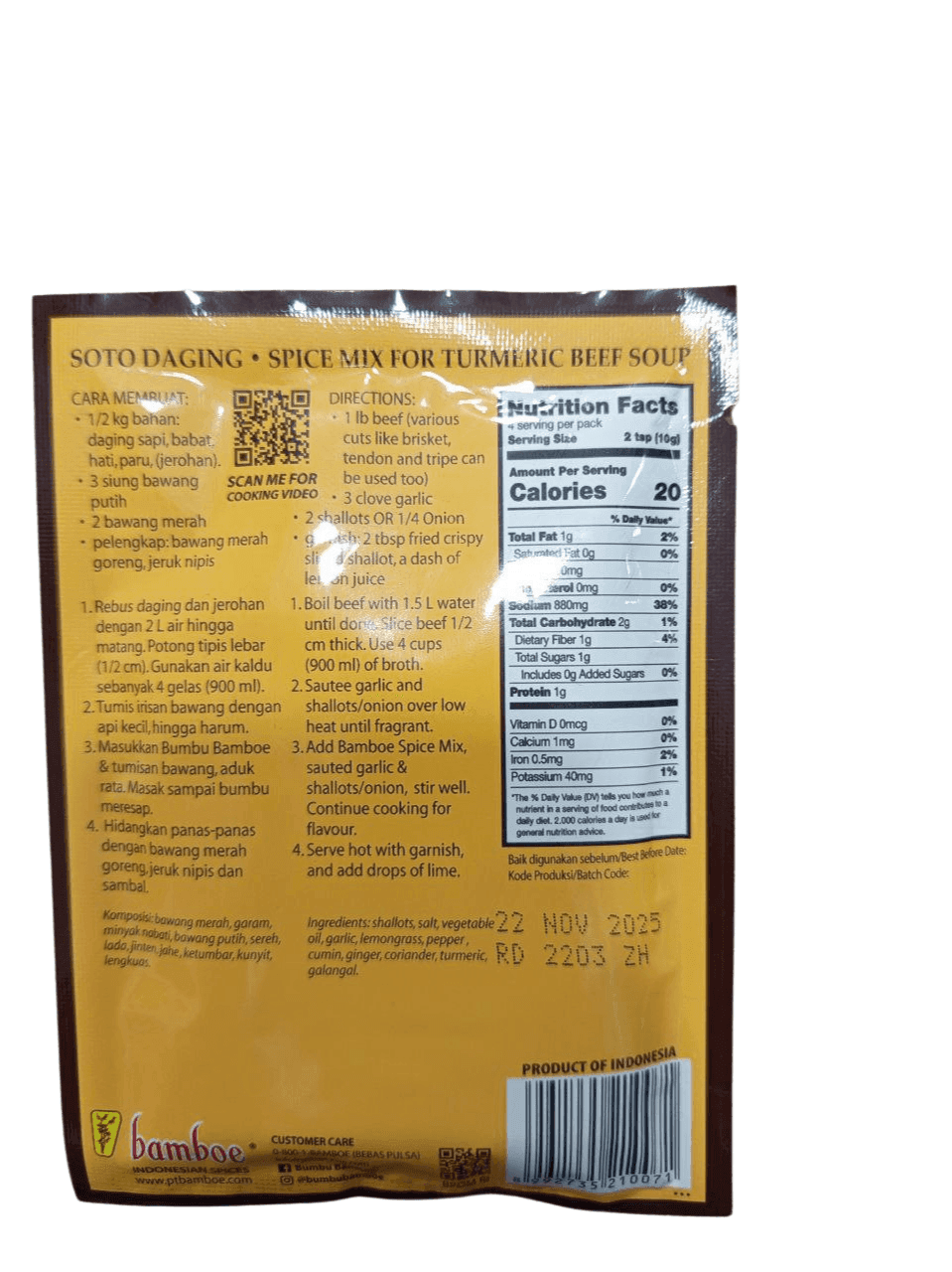 BAMBOE Soto Daging 40gr - Gambar 2