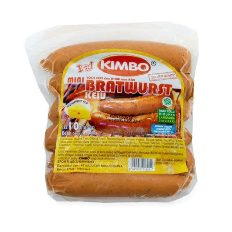 KIMBO Sosis Mini Bratwurst Keju 500gr